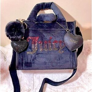 Juicy Couture Black Crossbody Bling Handbag